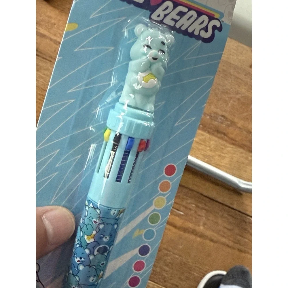 NEW, Care Bears 10-color Pen With Mini Figure Topper, GRUMPY BEAR WISH BEAR